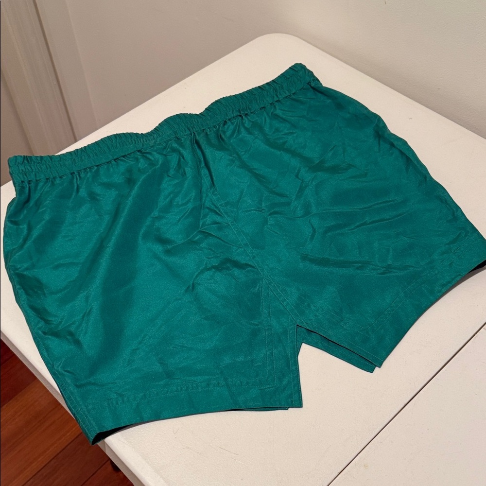 NWT MINI SKIRT Beach Summer Party Jungle Green 100% Silk drawstring Vacation Med - Picture 5 of 12